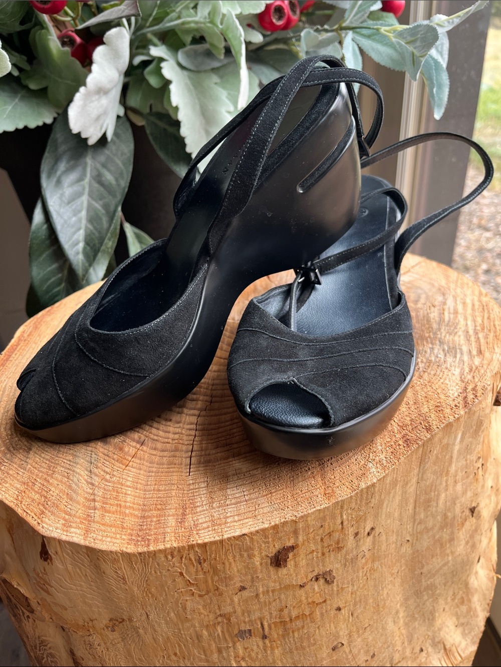 Cole Haan Nike Air ankle strap peep toe NWOT 6 1/2 shoes